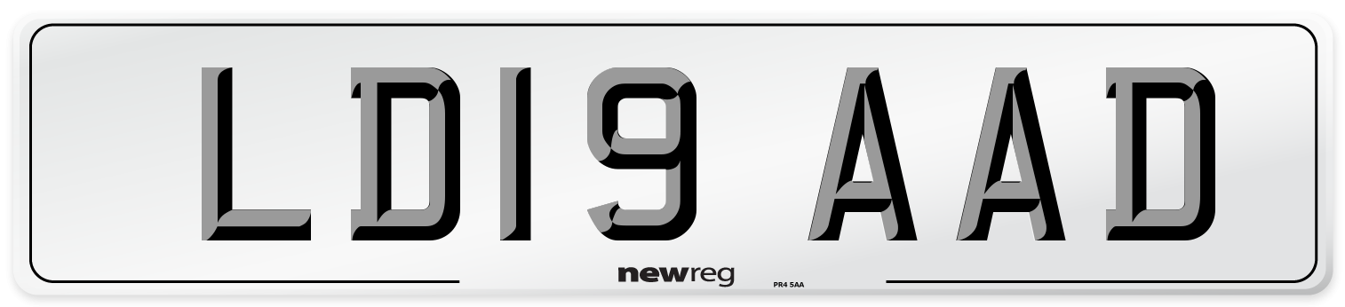 LD19 AAD Number Plate from New Reg